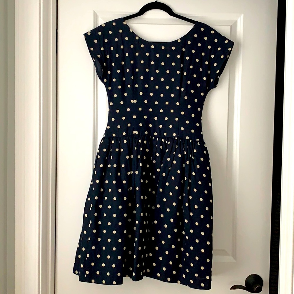 Anthropologie Retro Polka Dot Dress